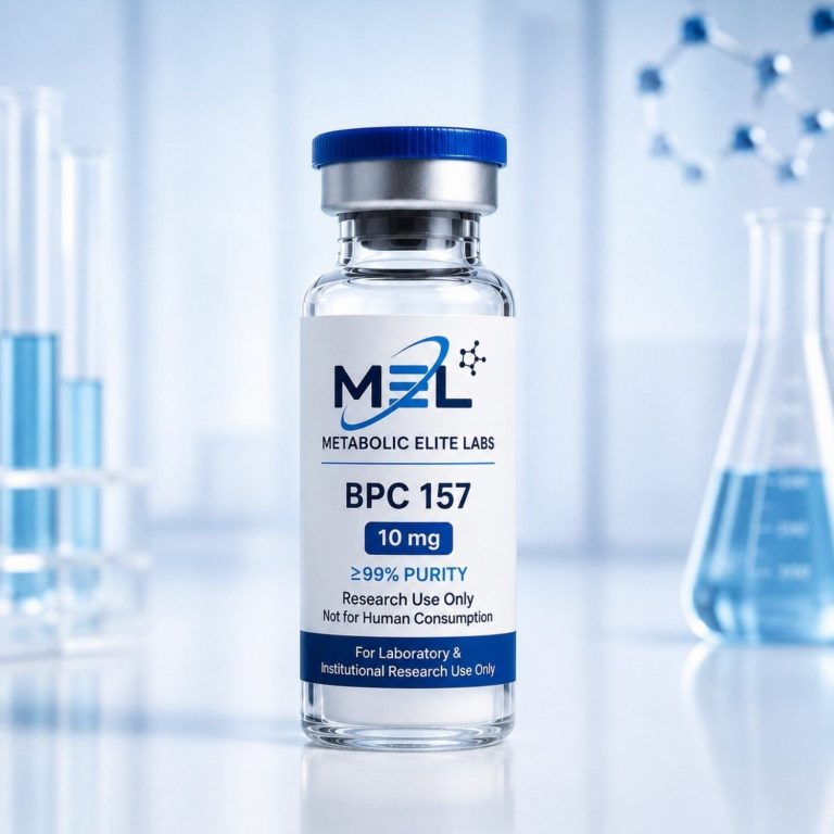 BPC-157 5 mg research product, 10 Vials, Metabolic Elite Labs
