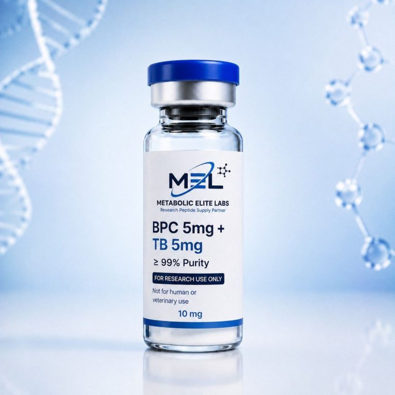 BPC-157 TB-500 Blend 10 mg research product, 10 Vials, Metabolic Elite Labs